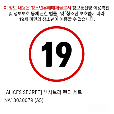 [ALICES SECRET] 섹시브라 팬티 세트 NA13030079 (A5)