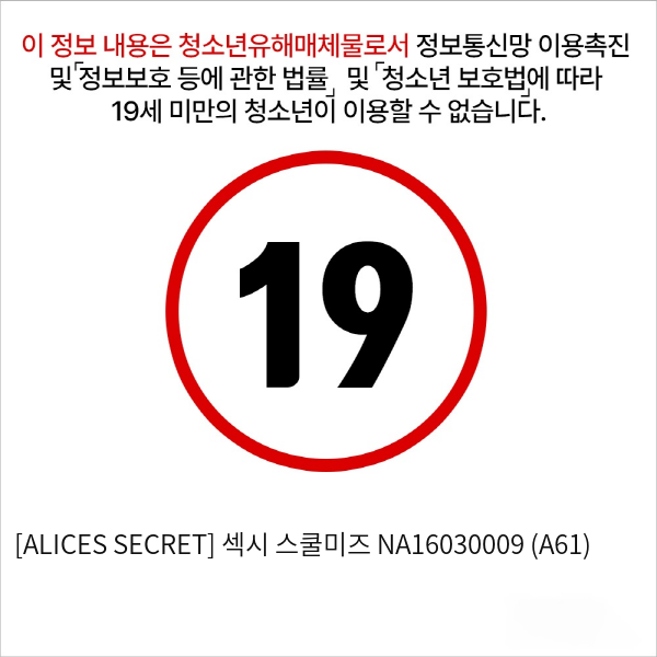 [ALICES SECRET] 섹시 스쿨미즈 NA16030009 (A61)