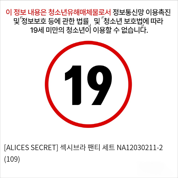 [ALICES SECRET] 섹시브라 팬티 세트 NA12030211-2 (109)